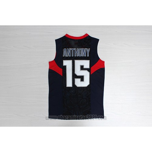 Camiseta USA 2008 Anthony #15 Azul